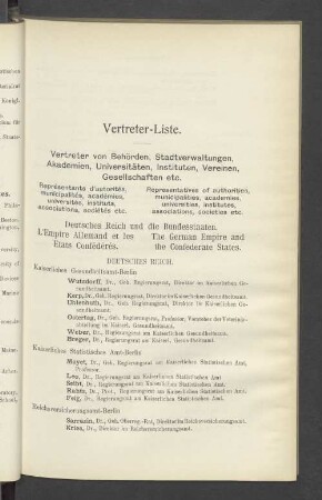 Vertreter-Liste
