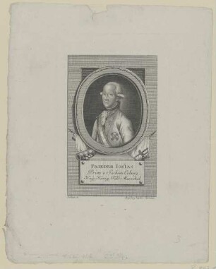 Bildnis des Frieder. Iosias v. Sachsen Coburg