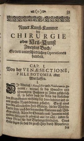Neuer Kunst-Kammer der Chirurgie oder Heil-Kunst. Zweytes Buch.
