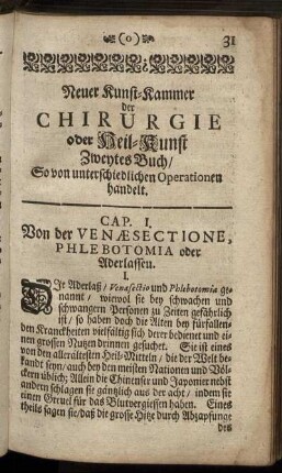 Neuer Kunst-Kammer der Chirurgie oder Heil-Kunst. Zweytes Buch.