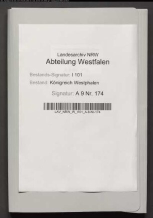 Nachrichten über die Einkünfte der Präbendarien und Offizianten des aufgehobenen Stifts Schildesche zwecks Pensionsregelung