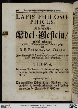 Lapis Philosophicus, Das Philosophische Edel-Gestein