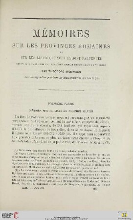 N.S. 14.1866: Mémoires sur les provinces romaines et sur les listes qui nous en sont parvenues depuis la division faite par Dioclétien jusqu'au commencement du Ve siècle, [2]