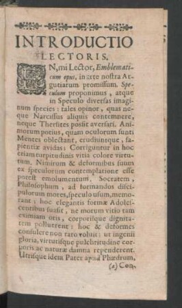 Introductio Lectoris.