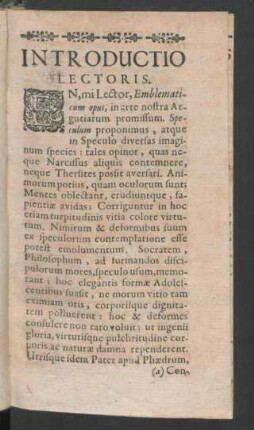 Introductio Lectoris.