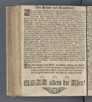 Von Gesund- und Kranckheiten.
