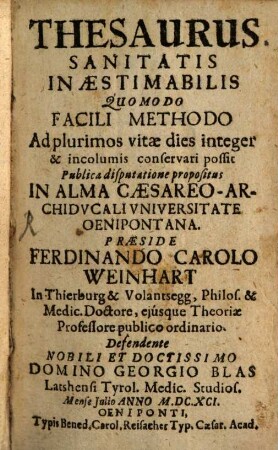 Thesaurus sanitatis