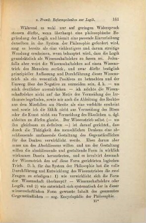 Reformgedanken zur Logik