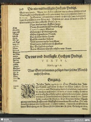 Die vier und dreissigste Hochzeit-Predigt