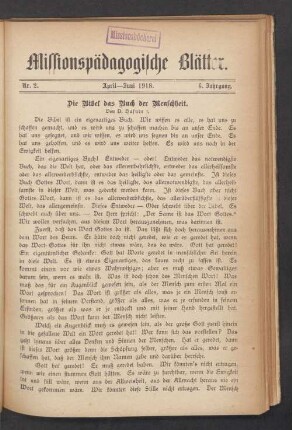 Nr. 2. April—Juni 1918