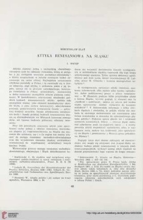 17: Attyka renesansowa na Śląsku