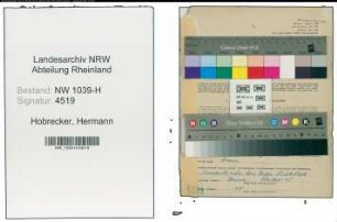 Entnazifizierung Hermann Hobrecker , geb. 26.10.1904 ()