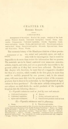 Chapter IX. Economic botany