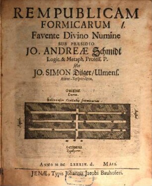 Rempublicam Formicarum Favente Divino Numine