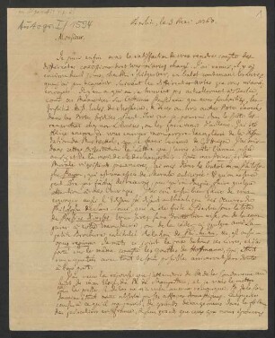 Brief an Francesco Algarotti : 03.05.1760
