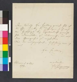 Brief von Jagemann, Ferdinand Karl Christian an Goethe, Johann Wolfgang von