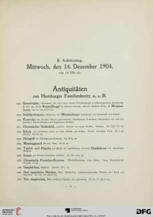 Antiquitäten aus Hamburger Familienbesitz u. a. B. (Nr. 158-395)