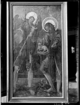 Bohlsbach Katholische Sankt Laurentius Kirche Altarflügel links Heiliger Christopherus und rechts Johannes der Täufer (um 1520)