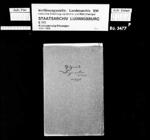 Schuldenwesen der Schulgemeinden Eutendorf und Winzenweiler, Gde. Eutendorf