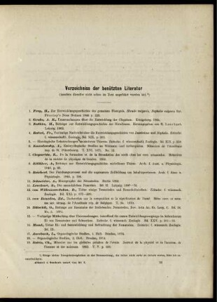 Verzeichniss der benützten Literatur