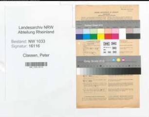 Entnazifizierung Peter Classen , geb. 14.04.1906 (Polizeibeamter)