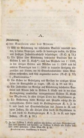 Die Bauführung im Königreiche Bayern diesseits des Rheins : alphabetisch bearbeitet auf Grund der Allerh. Bauordnung vom 30. Juni 1864, des Straf- und Polizeistrafgesetzbuches, der Gewerbs-Instruktion vom 21. April 1862, ...