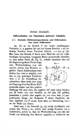 Dritter Abschnitt. Differentiation von Functionen mehrerer Variablen.