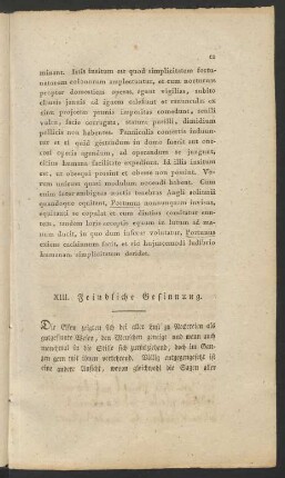XIII. Feindliche Gesinnung.