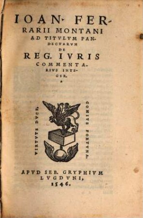 Ad Titulum Pandectarum de regulis iuris commentarius