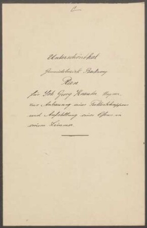 Krauter, Johann Georg, Wagner Anbau eines Futterschuppens