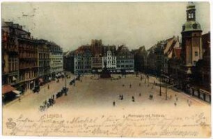 Leipzig : Marktplatz mit Rathaus