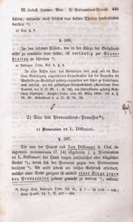 2) Von den Provocations-Processen.
