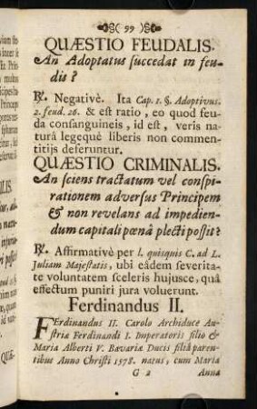 99-110, Ferdinandus II.