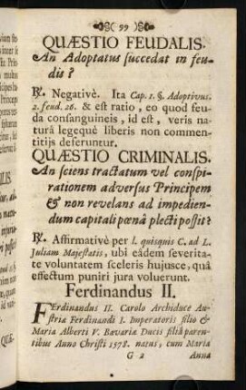 99-110, Ferdinandus II.