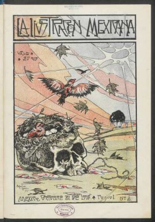[Un nido de pájaro en una calavera - Portada ilustrada por Bolaños Cacho]
