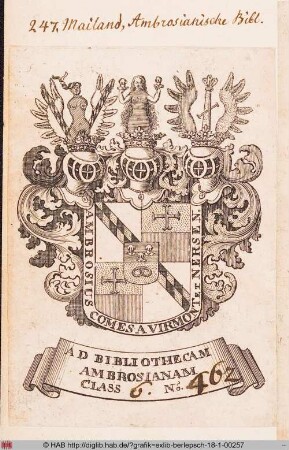 Wappen der ambrosianischen Bibliothek zu Mailand