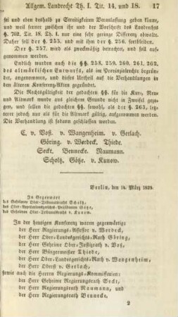 Berlin, den 14. März 1839