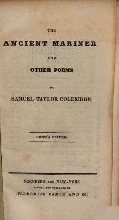 The Ancient Mariner and other poems