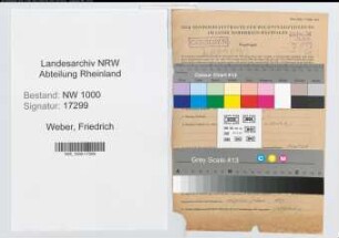 Entnazifizierung Friedrich Weber, geb. 16.04.1912 (Bildhauer)