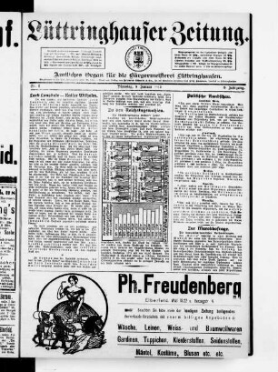 Lüttringhauser Zeitung. 1902-1914
