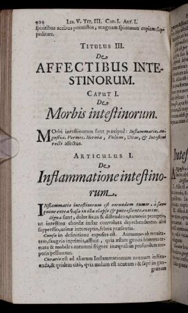 Titulus III. De Affectibus Intestinorum