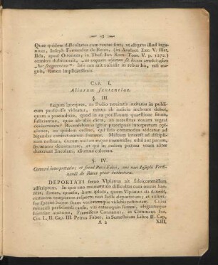 Cap. I. Aliorum sententiae