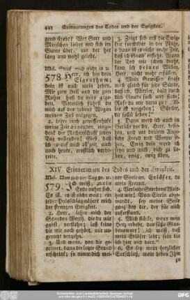 XIV. Erinnerungen des Todes und der Ewigkeit.