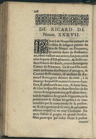 De Ricard De Noves, XXXVII