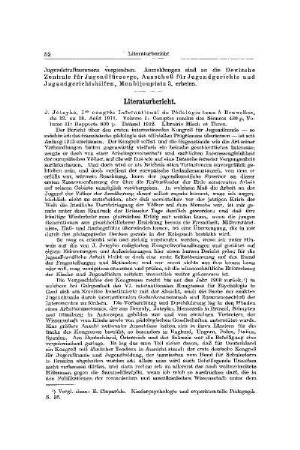 Literaturbericht