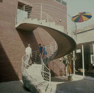 Dresden. Gaststätte "Wallterrasse", Aufgang zur Terrasse