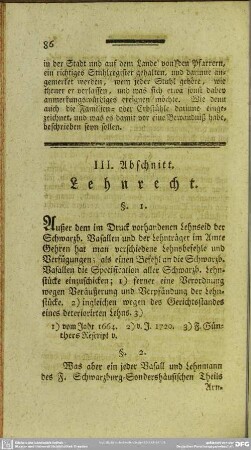 III. Abschnitt. Lehnrecht