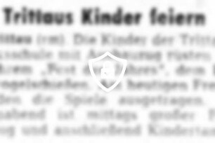 Trittaus Kinder feiern