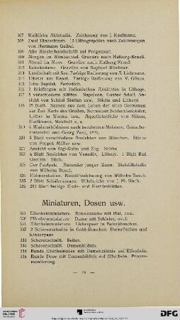 Miniaturen, Dosen usw. (Nr. 329-386)