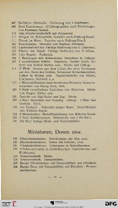 Miniaturen, Dosen usw. (Nr. 329-386)
